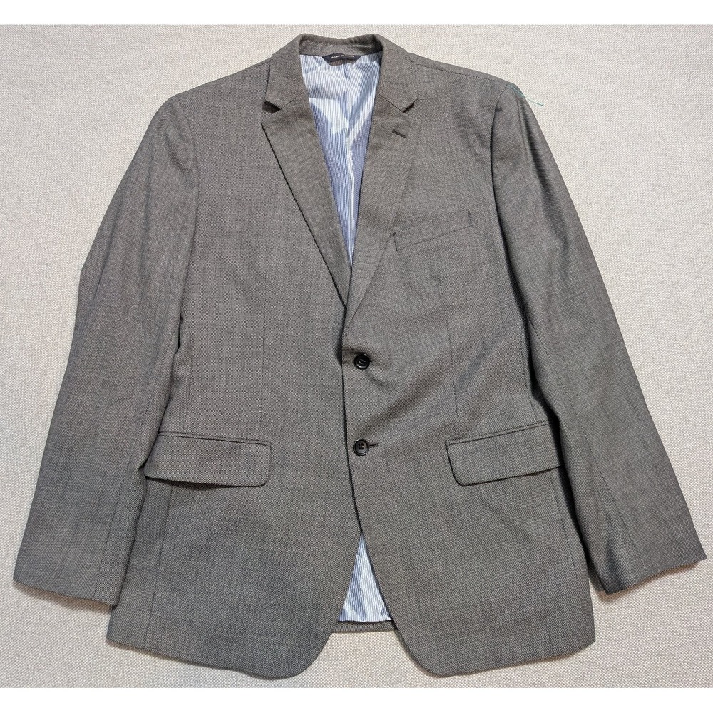 Banana Republic Tailored Fit Mens 42R Blazer Gray 100% Wool Suit Jacket 421152